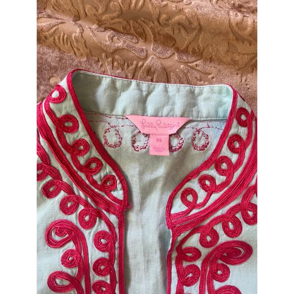 Lilly Pulitzer Boca Grande 100% Linen Tunic Dress and‎ xsmall - Picture 7 of 7